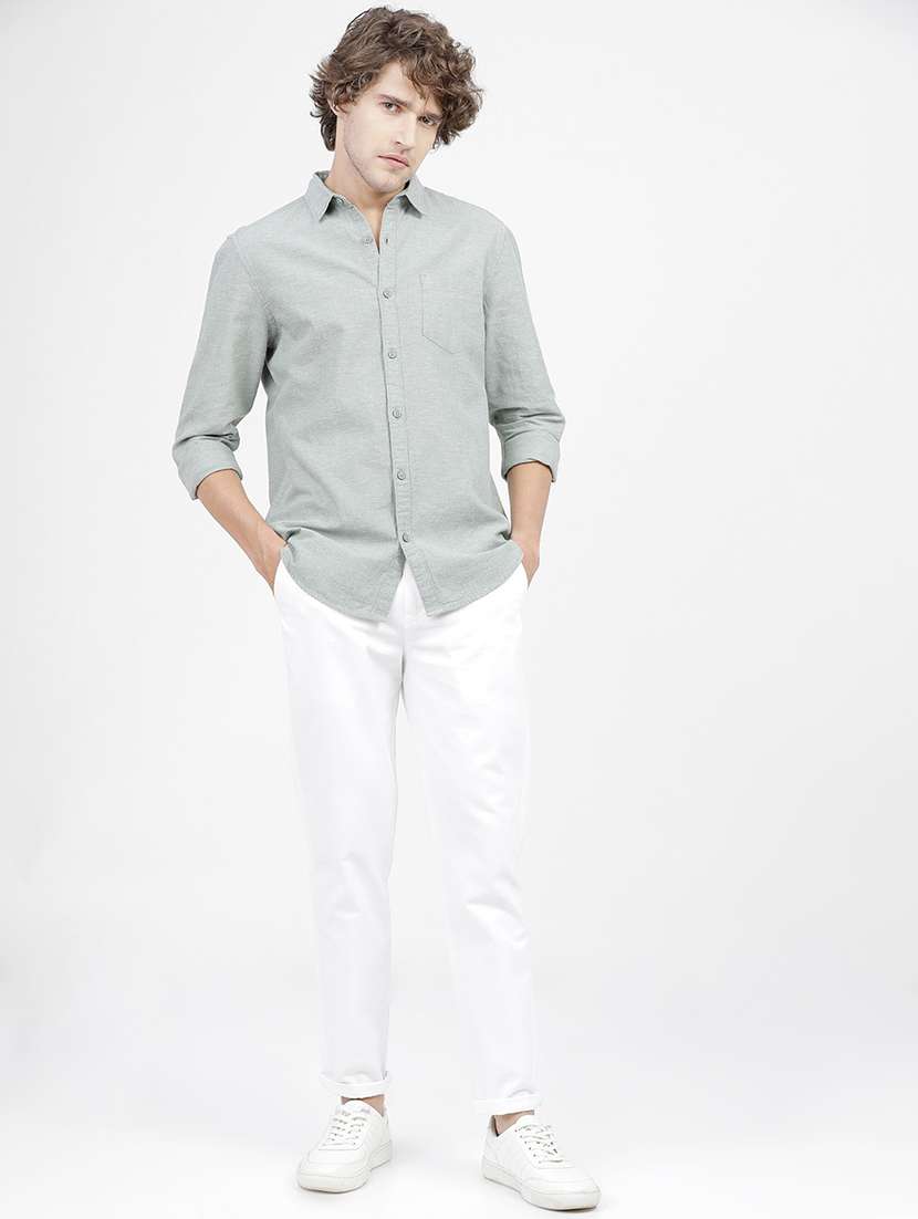 men mid rise solid chinos - 21596384 -  Standard Image - 4