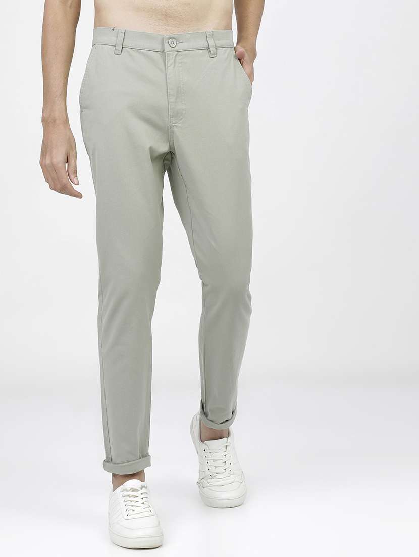 men mid rise solid cargo