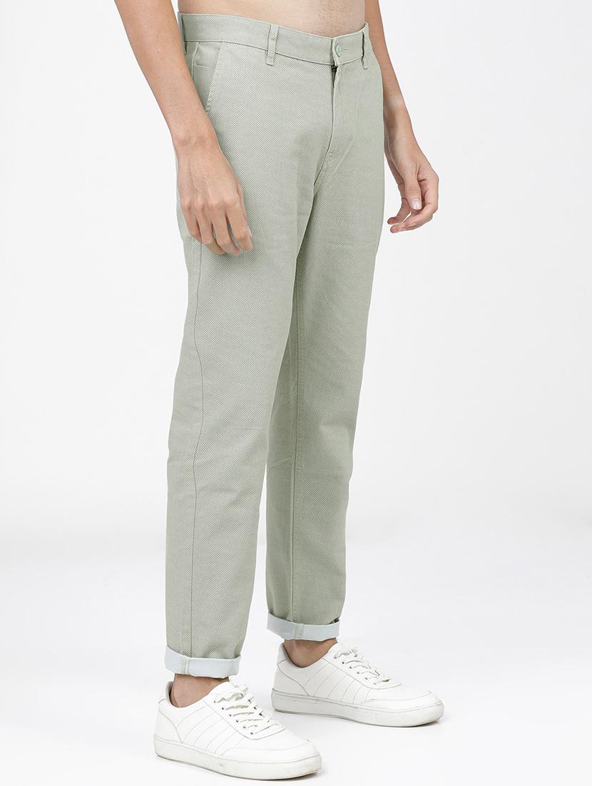 men solid mid rise chinos casual trouser - 21596392 -  Standard Image - 1