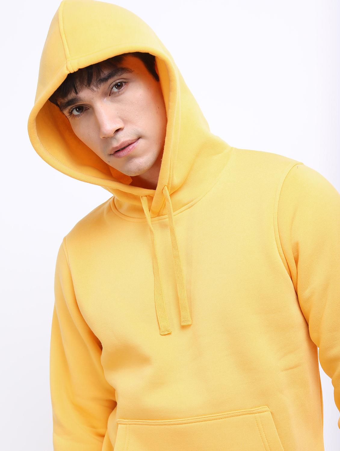 men plain hooded long sleeve sweatshirt - 21596445 - Standard Image - 4