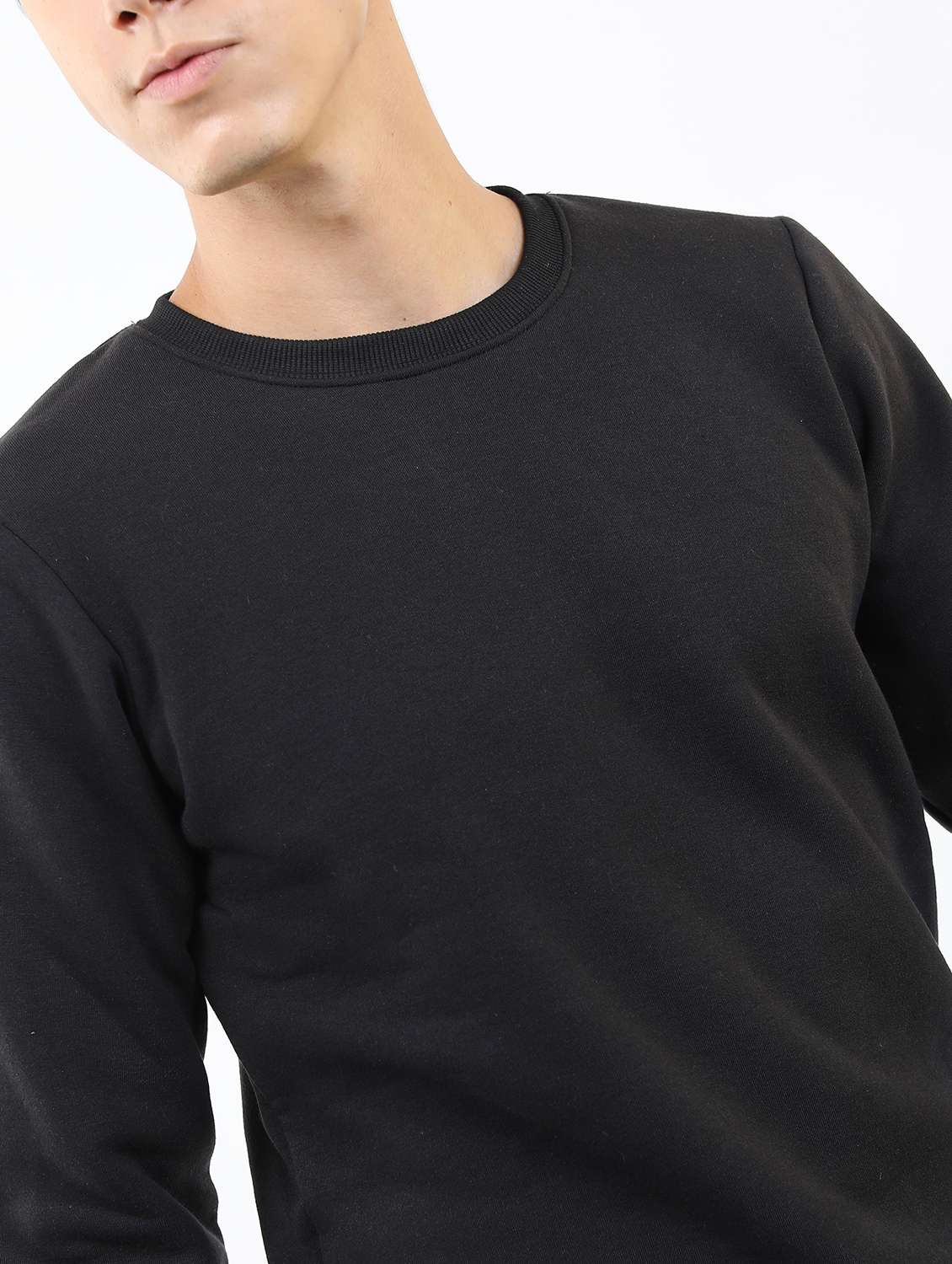 men solid pullover long sleeve sweatshirt - 21596446 -  Standard Image - 4