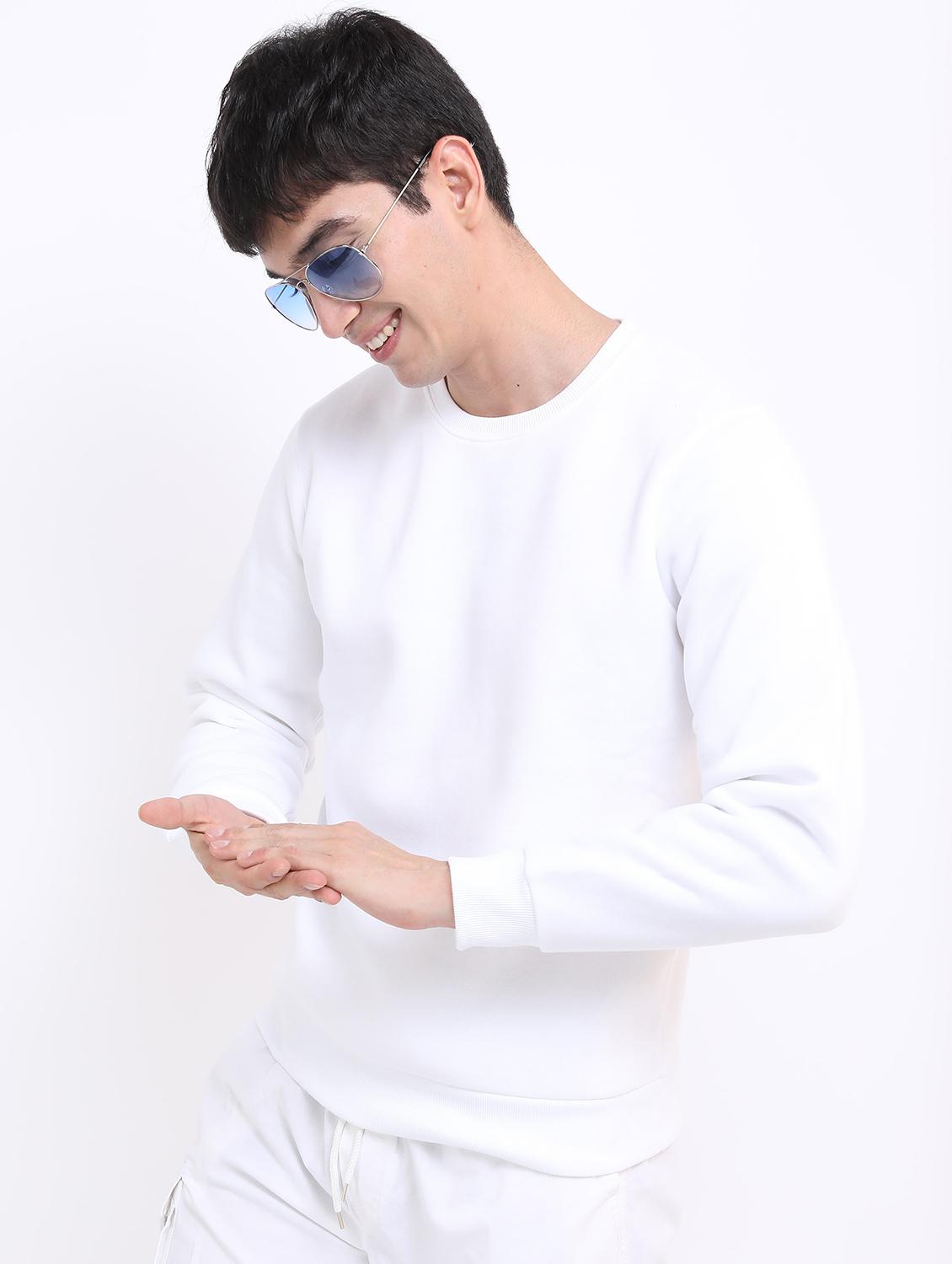 men solid pullover long sleeve sweatshirt - 21596448 - Standard Image - 1