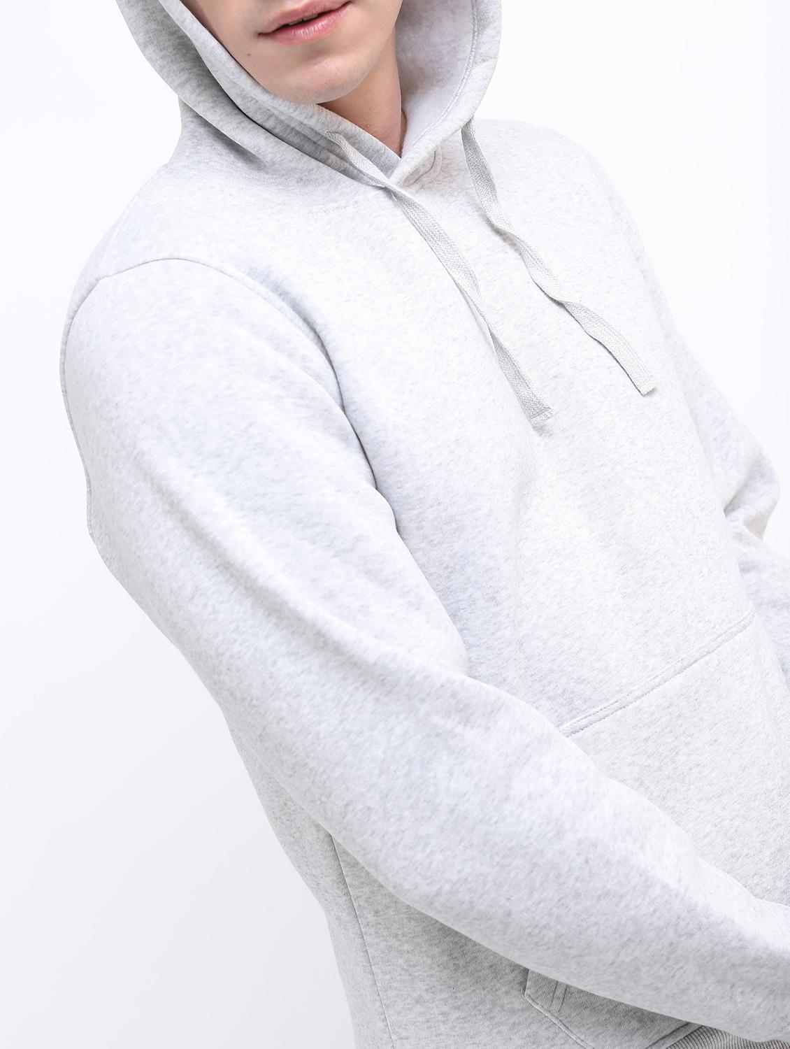 men plain hooded long sleeve sweatshirt - 21596450 - Standard Image - 4