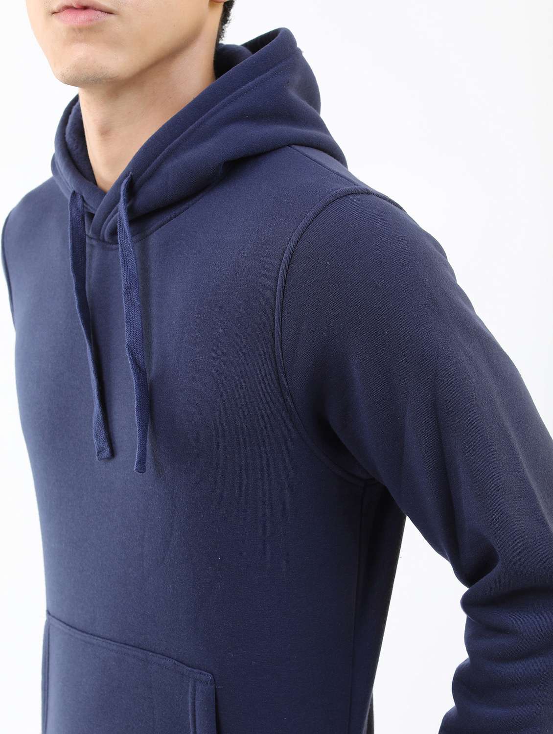 men plain hooded long sleeve sweatshirt - 21596451 - Standard Image - 4