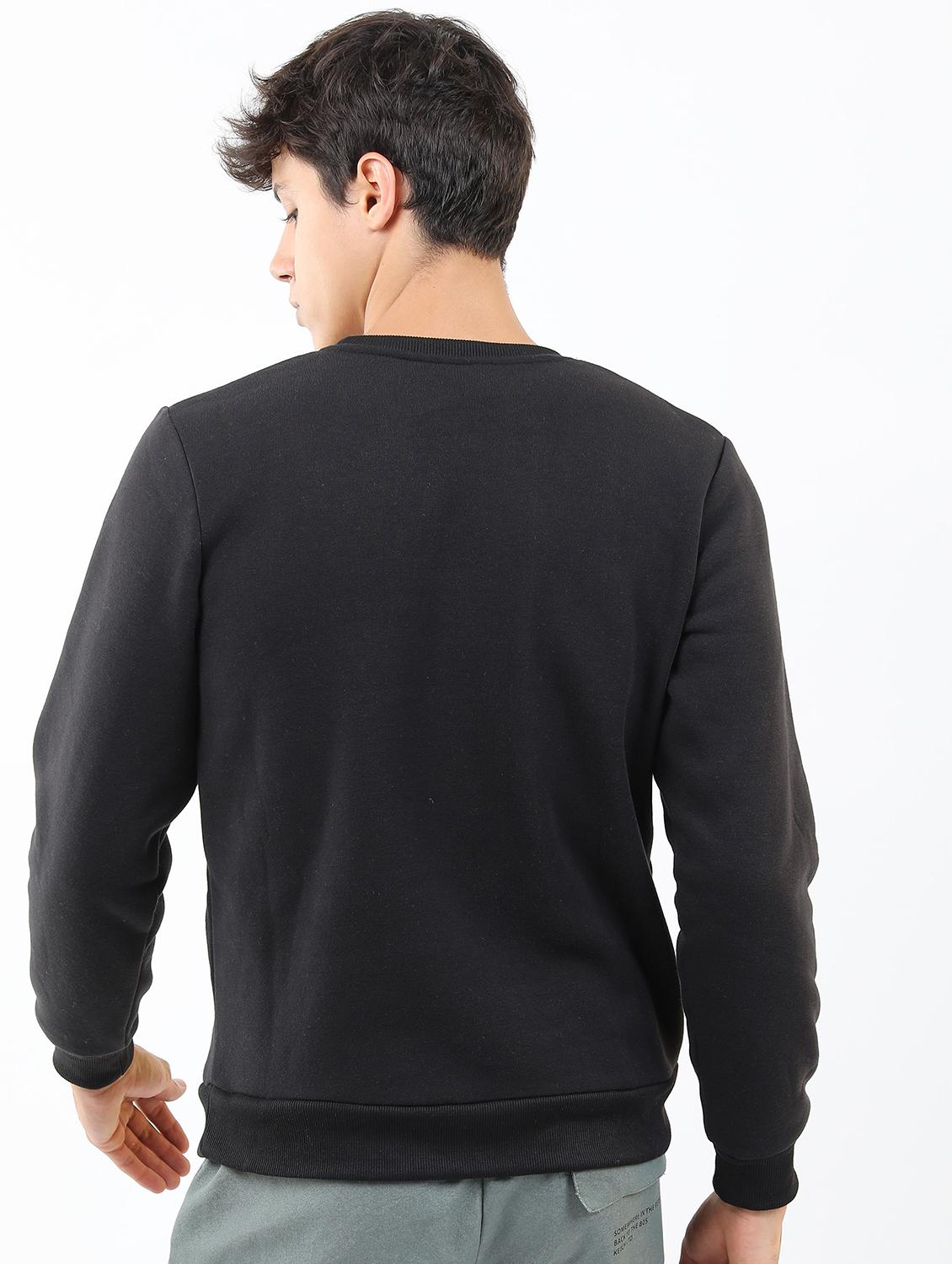 men plain round neck long sleeve sweatshirt - 21596471 - Standard Image - 1