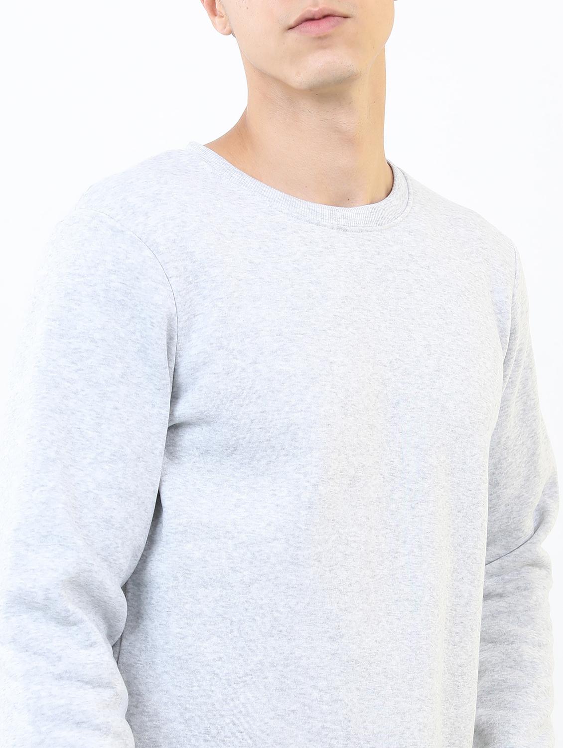 men plain round neck long sleeve sweatshirt - 21596472 - Standard Image - 4