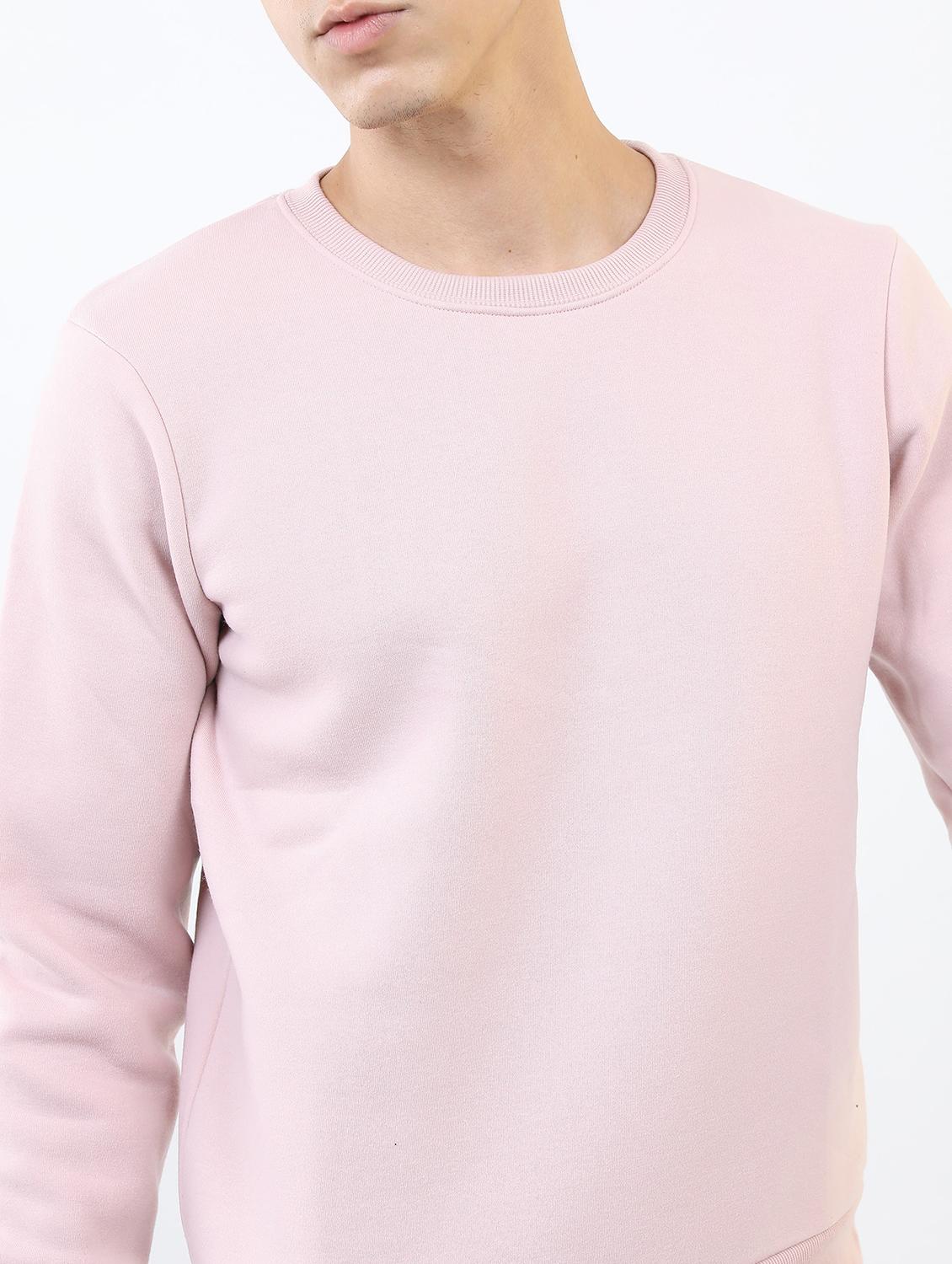 men plain round neck long sleeve sweatshirt - 21596475 - Standard Image - 4