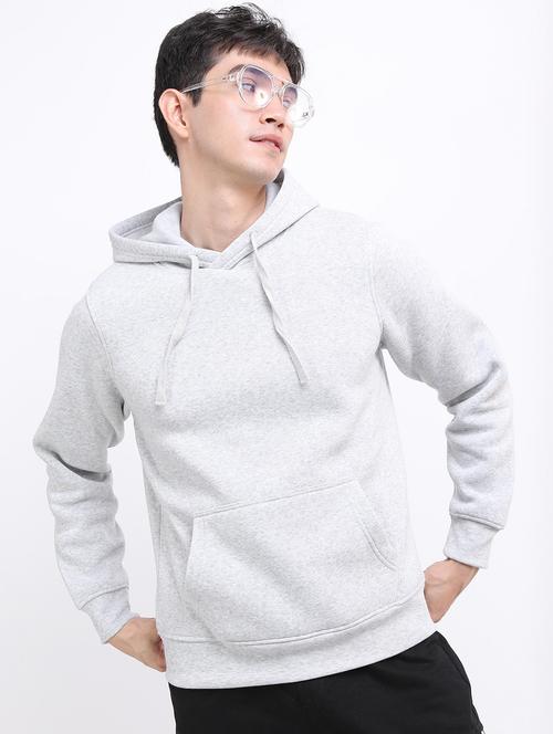 men plain hooded long sleeve sweatshirt - 21596477 - Standard Image - 0