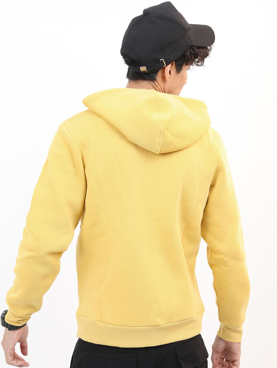 men solid zipper hooded sweatshirt - 21596486 - Standard Image - 1