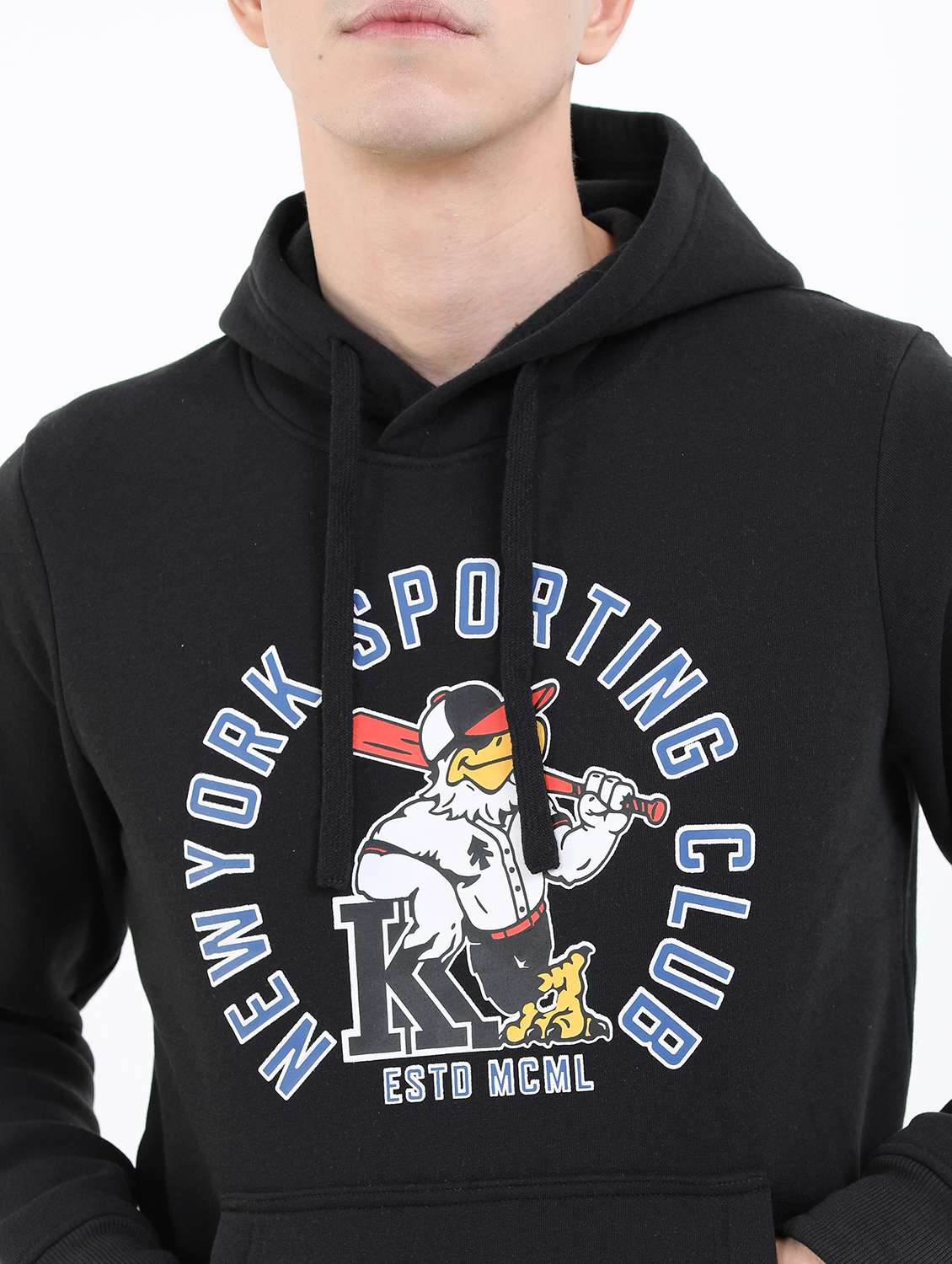 men long sleeves front print sweatshirt - 21596496 -  Standard Image - 4