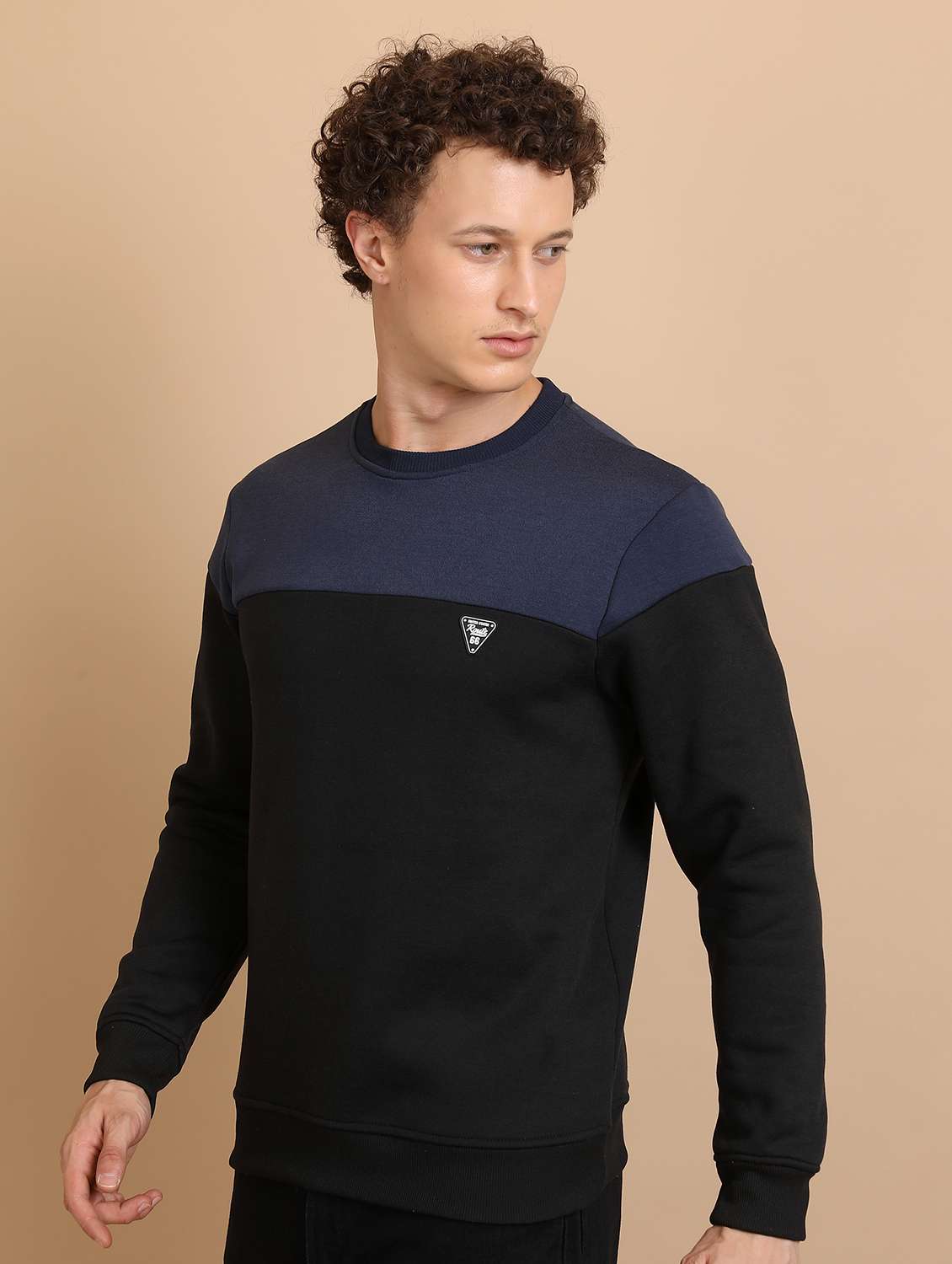 men long sleeves color block sweatshirt - 21596509 - Standard Image - 1