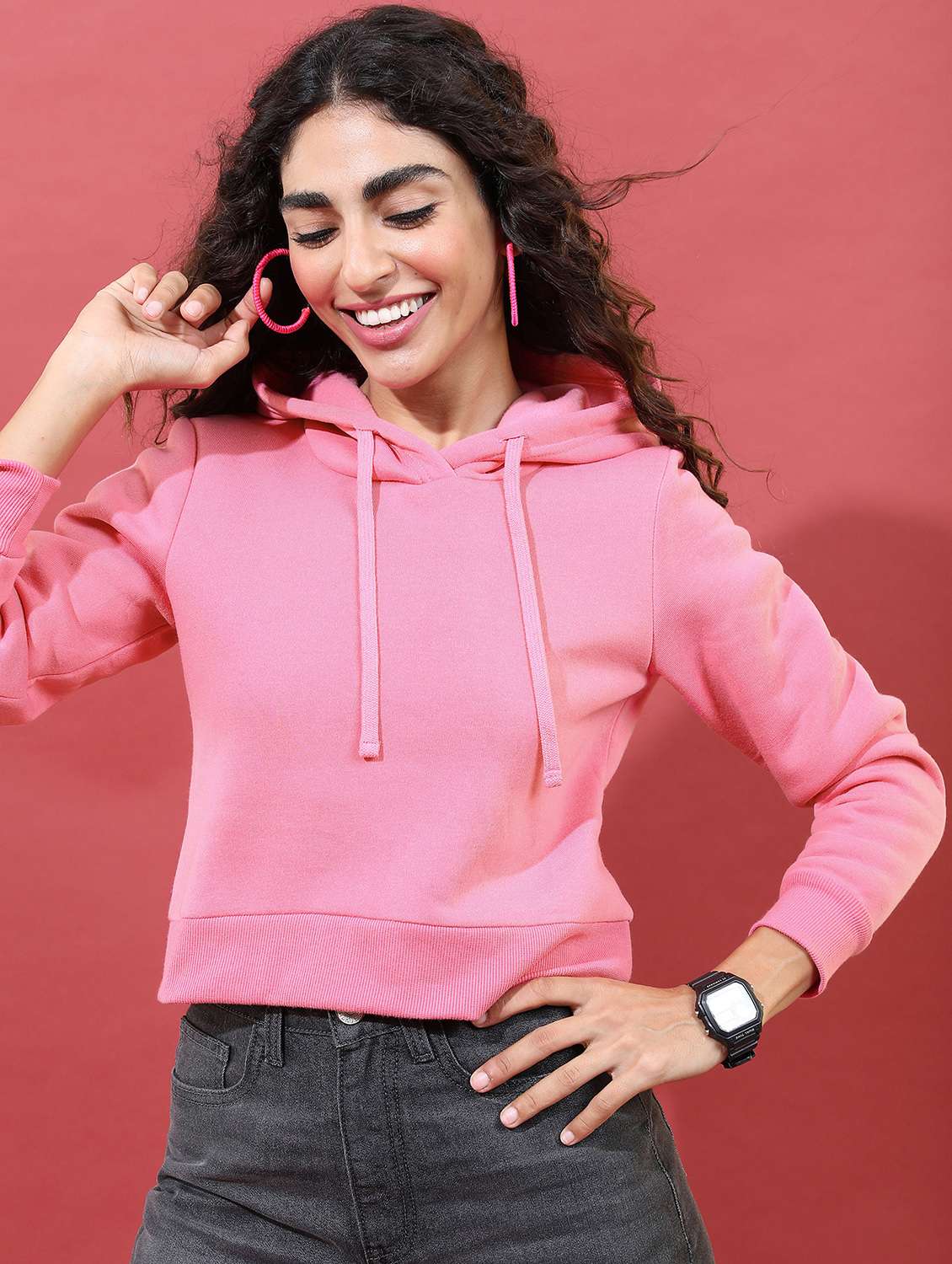 women long sleeve plain sweatshirt