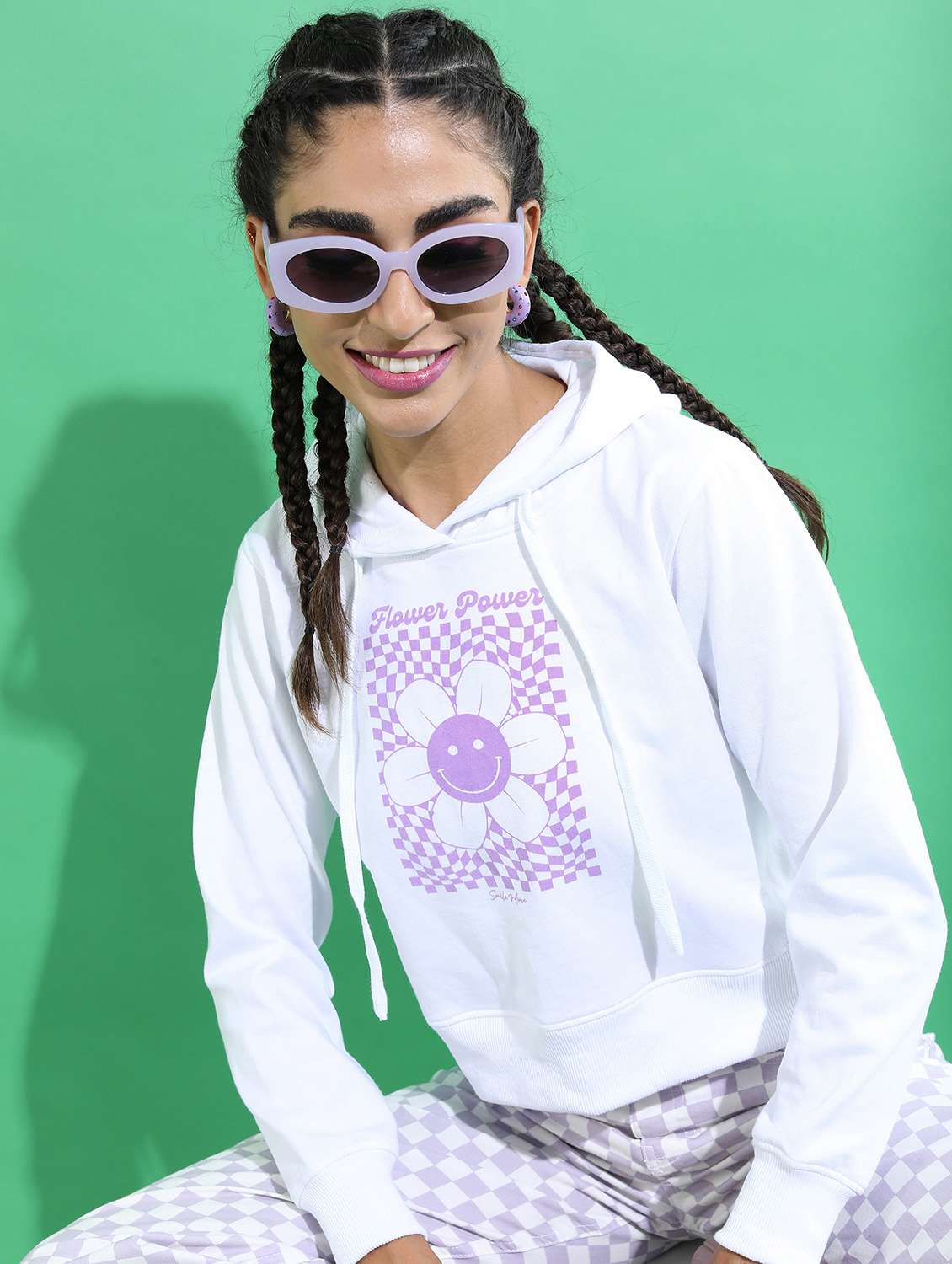 women long sleeve front print sweatshirt - 21596542 -  Standard Image - 1