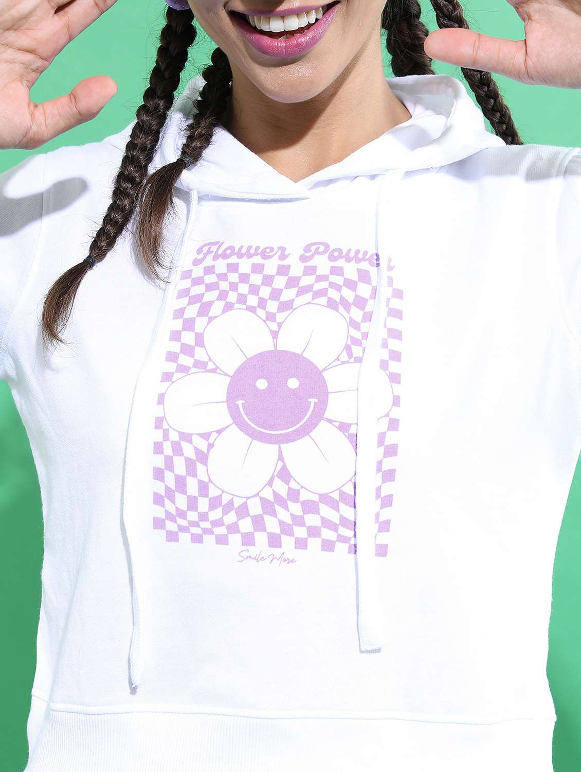 women long sleeve front print sweatshirt - 21596542 -  Standard Image - 4