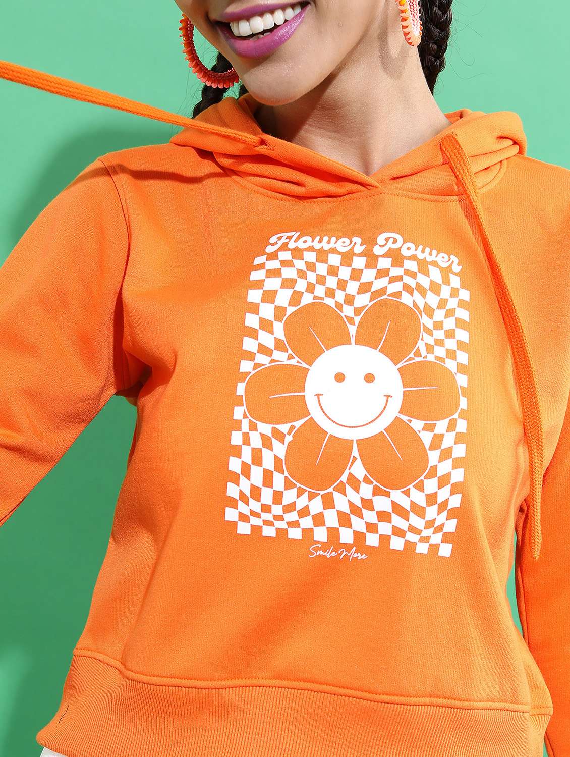 women long sleeve front print sweatshirt - 21596545 -  Standard Image - 4