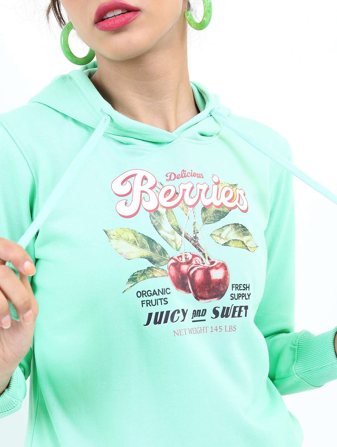 women long sleeve front print sweatshirt - 21596557 - Standard Image - 4