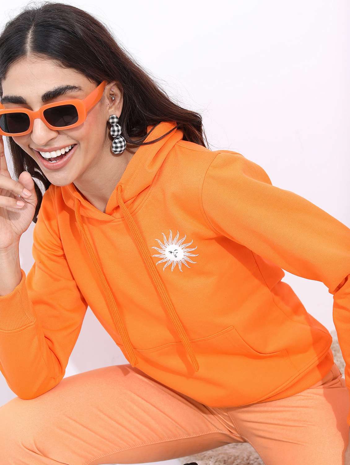 women front & back print long sleeve sweatshirt - 21596562 -  Standard Image - 1