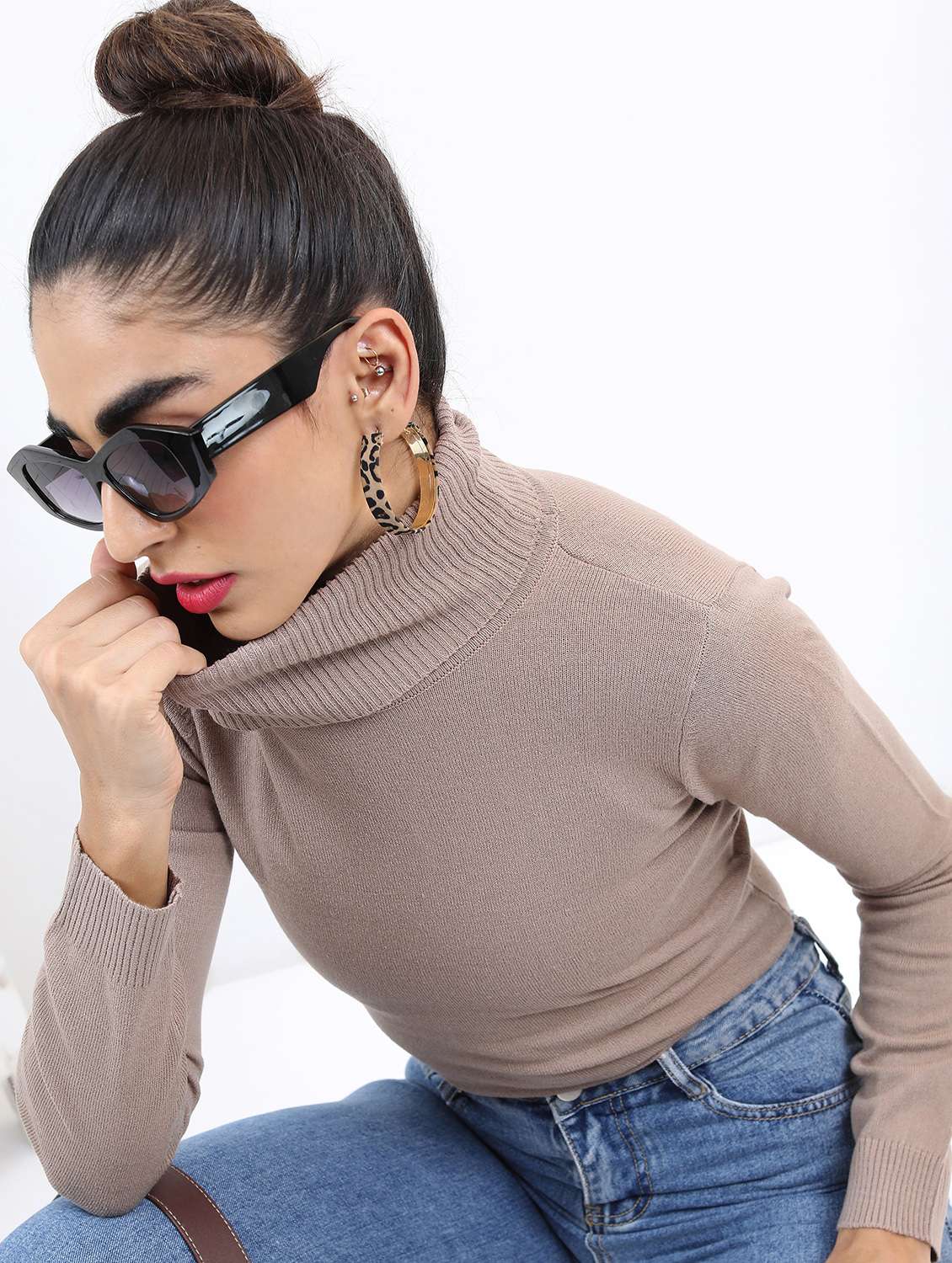 women long sleeve solid pullover - 21596633 -  Standard Image - 1