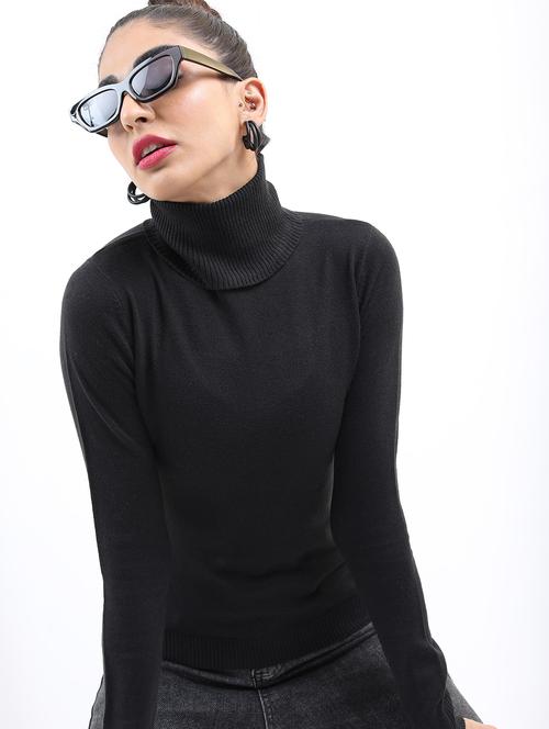women long sleeve solid pullover - 21596634 - Standard Image - 0
