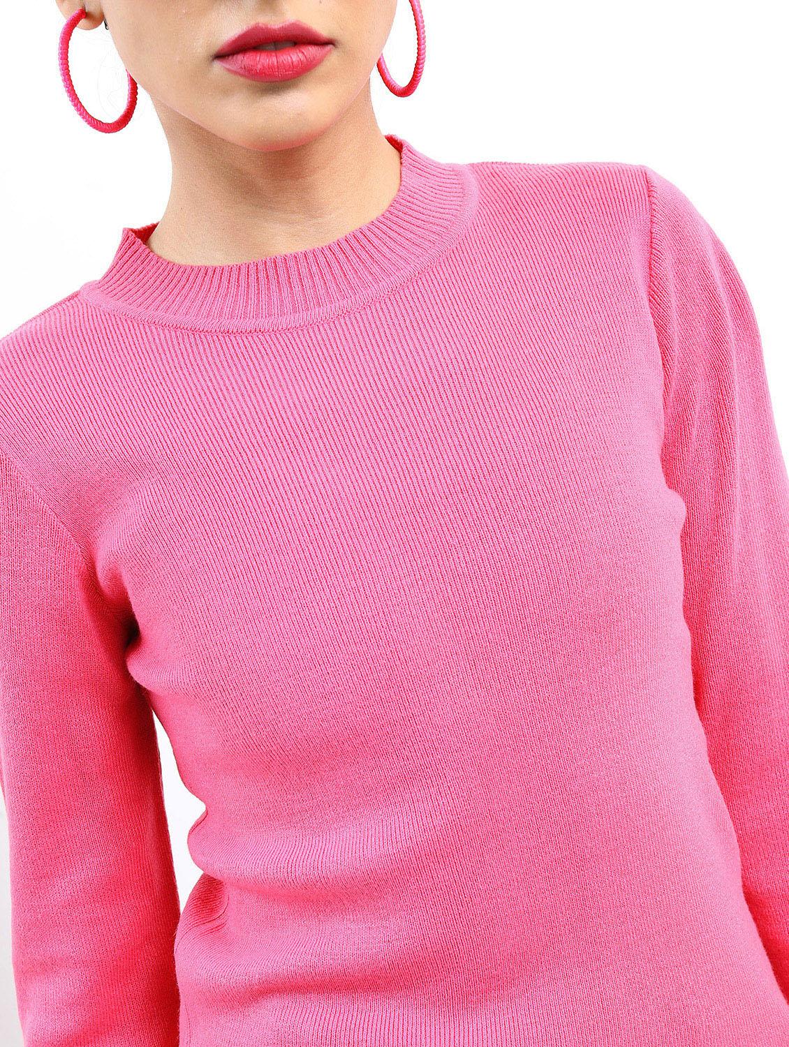 women long sleeve solid pullover - 21596656 - Standard Image - 4