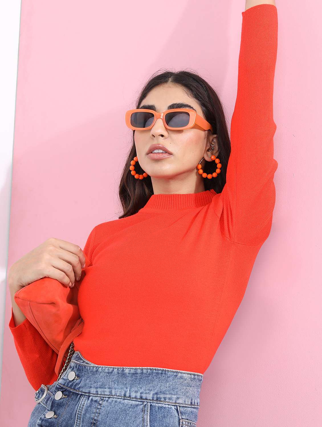 women long sleeve solid pullover - 21596659 -  Standard Image - 1