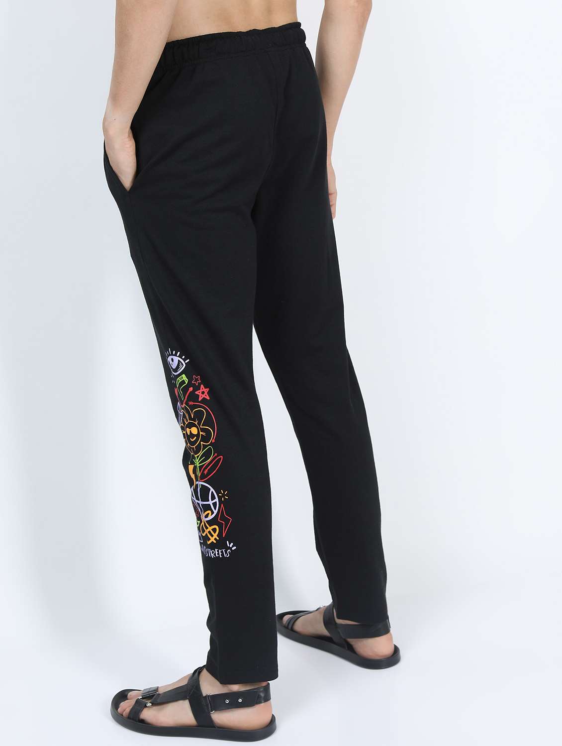 men placement print regular fit track pant - 21596667 -  Standard Image - 1