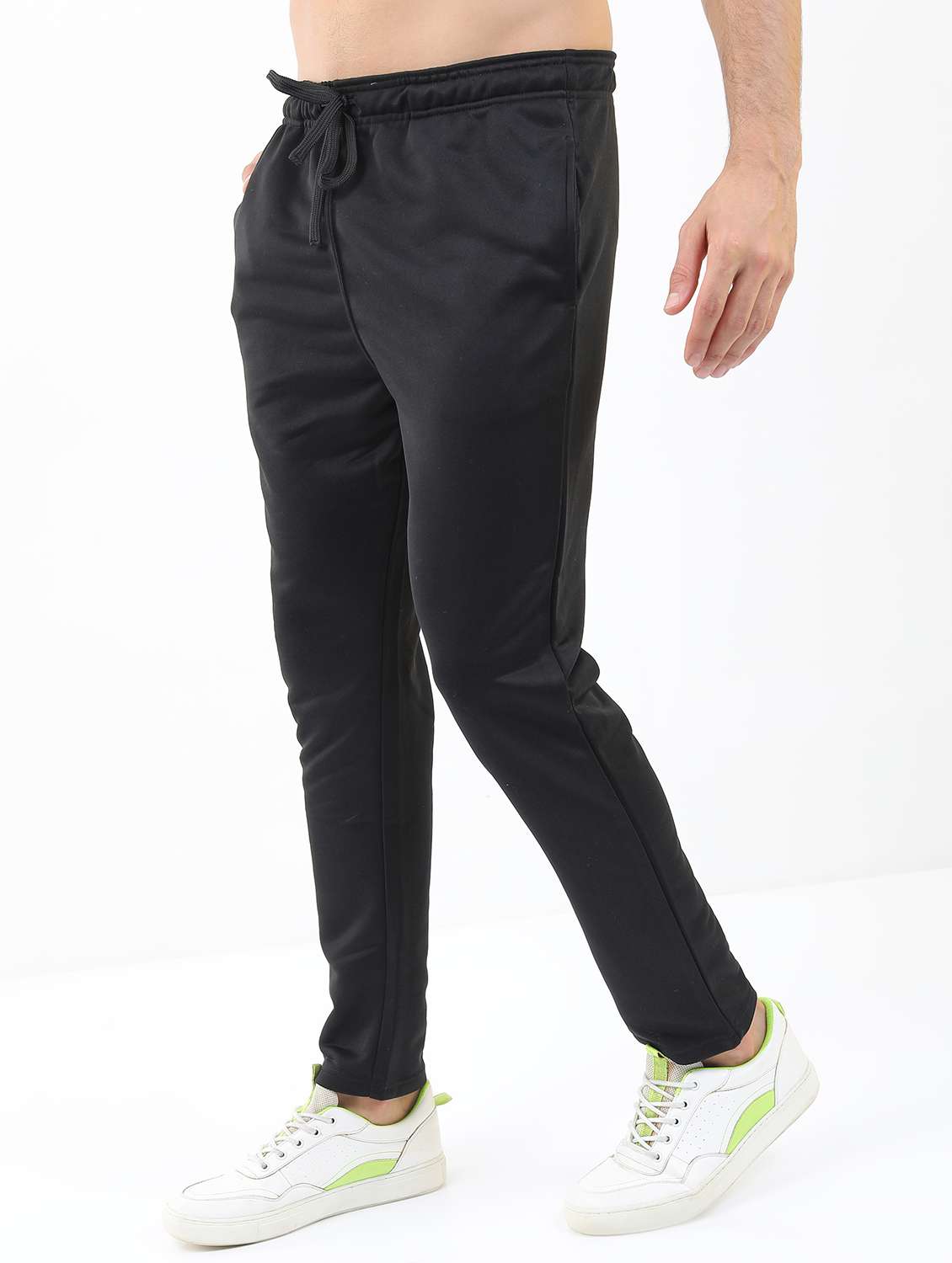 men solid regular fit track pant - 21596677 -  Standard Image - 1