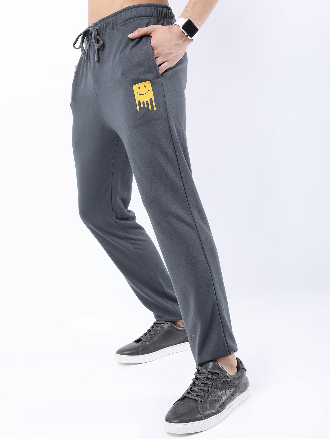 men placement print regular fit track pant - 21596691 - Standard Image - 1