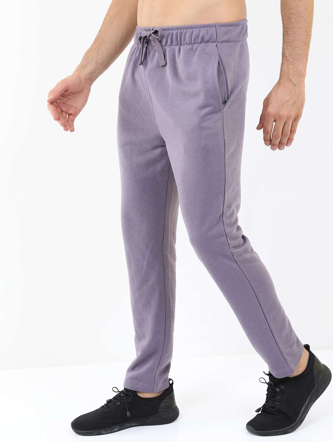 men solid regular fit track pant - 21596698 -  Standard Image - 1