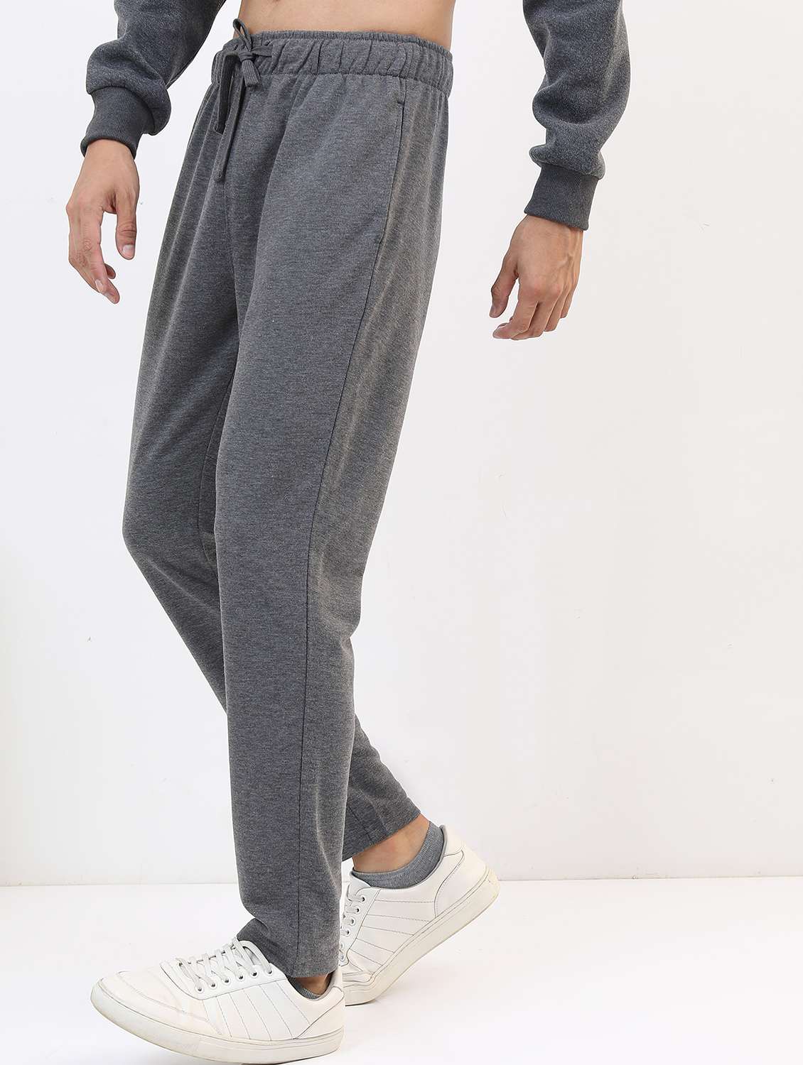 men solid regular fit track pant - 21596699 -  Standard Image - 1