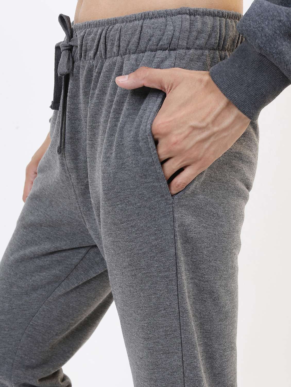 men solid regular fit track pant - 21596699 -  Standard Image - 4