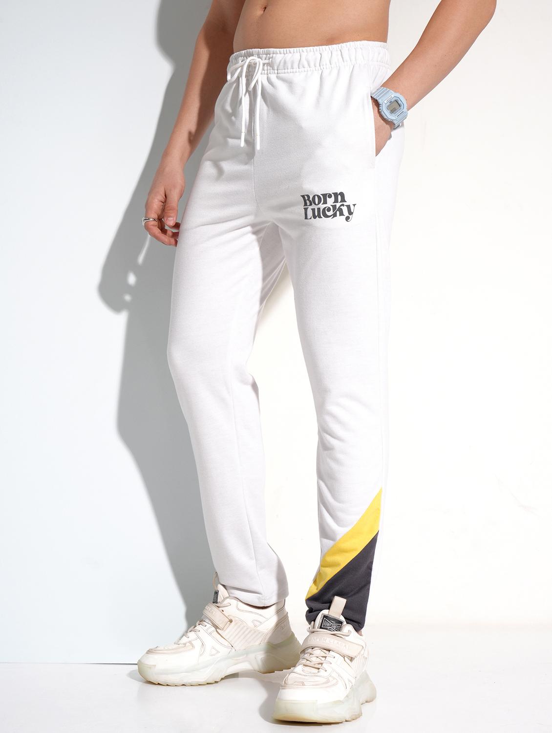men placement print regular fit track pant - 21596702 - Standard Image - 1