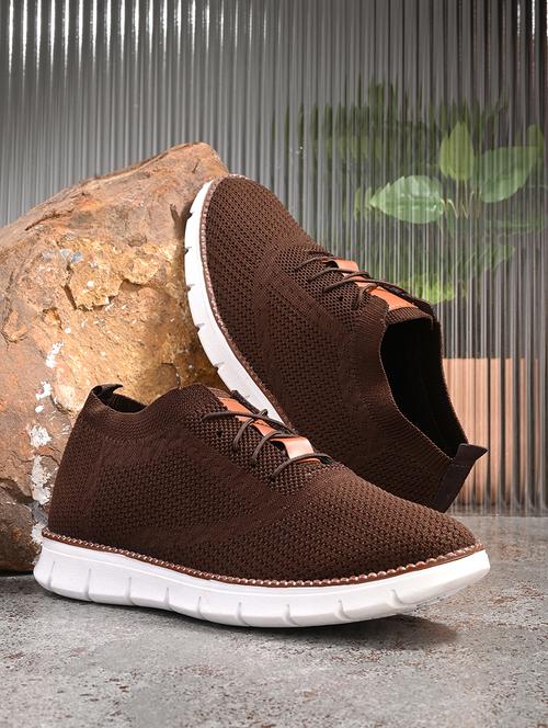 men brown slip on casual shoes - 21596727 -  Standard Image - 0