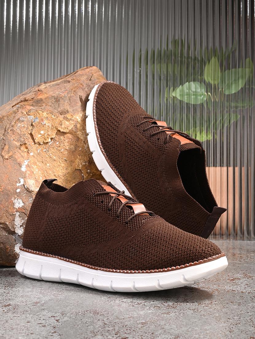 men brown slip on casual shoes - 21596727 -  Zoom Image - 0