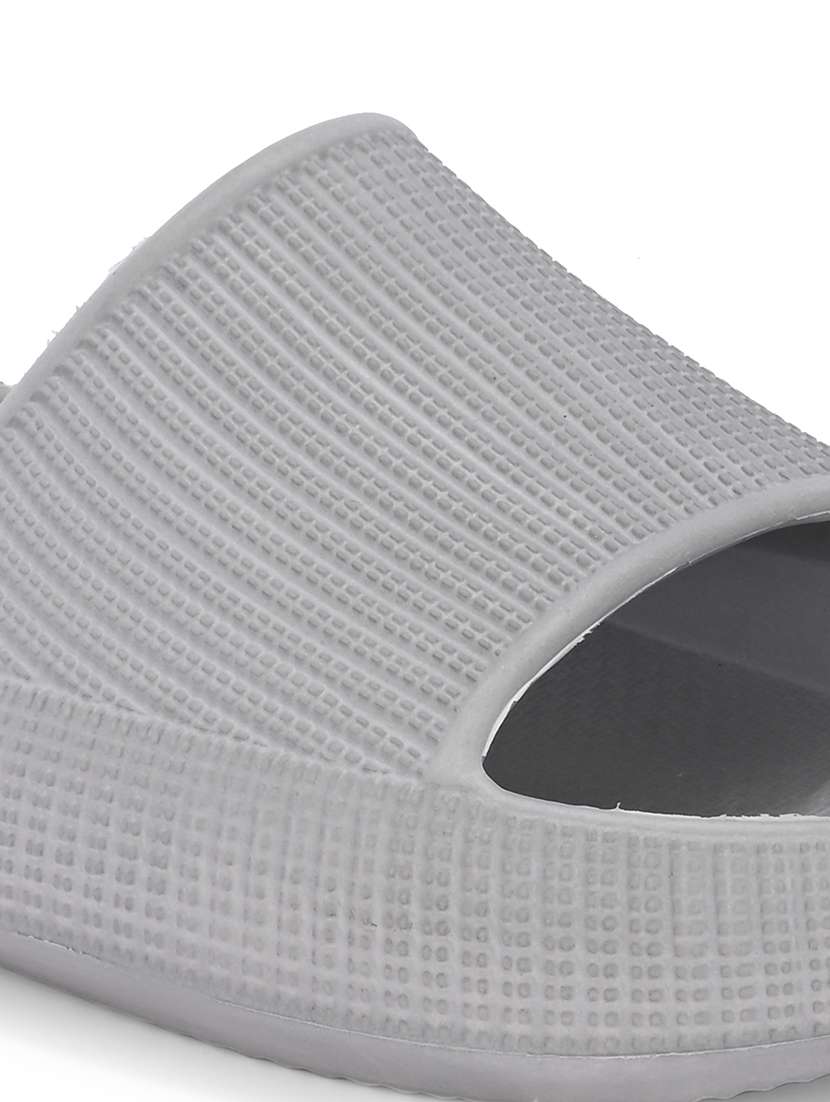 men grey slider flip flop - 21596738 -  Standard Image - 4