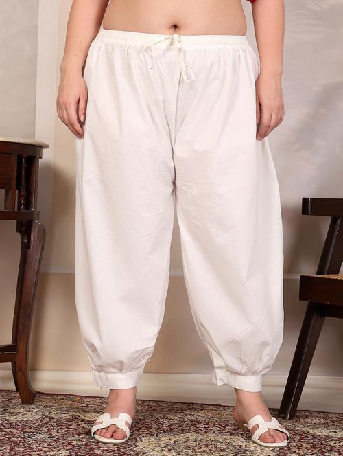 women off white solid salwar - 21596741 -  Standard Image - 0