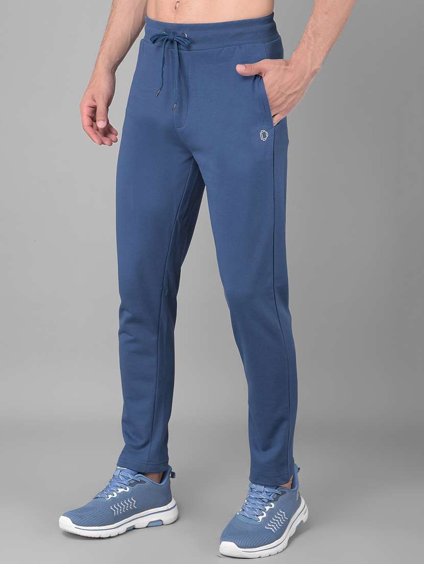 men light blue solid ankle length track pants - 21596774 -  Standard Image - 1