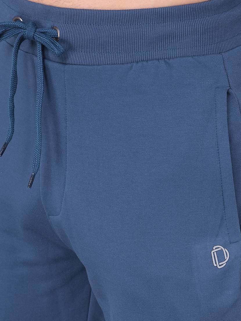 men light blue solid ankle length track pants - 21596774 -  Standard Image - 4