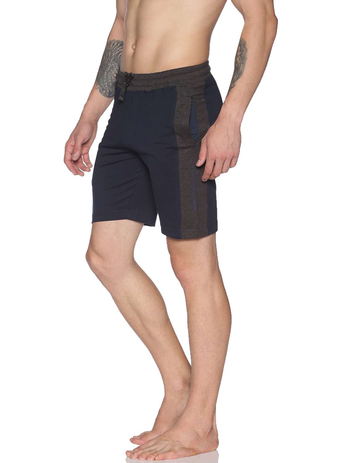men mid rise side taped shorts - 21596810 -  Standard Image - 1