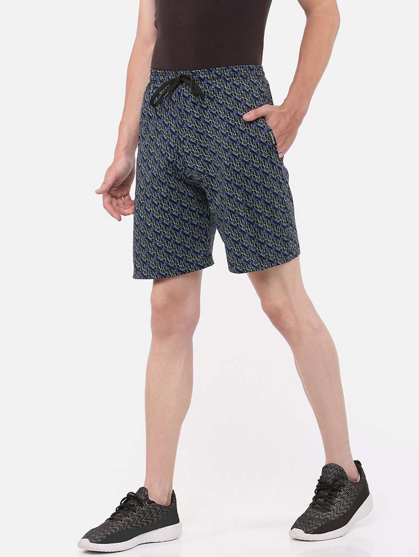 men navy blue printed shorts - 21596901 -  Standard Image - 1