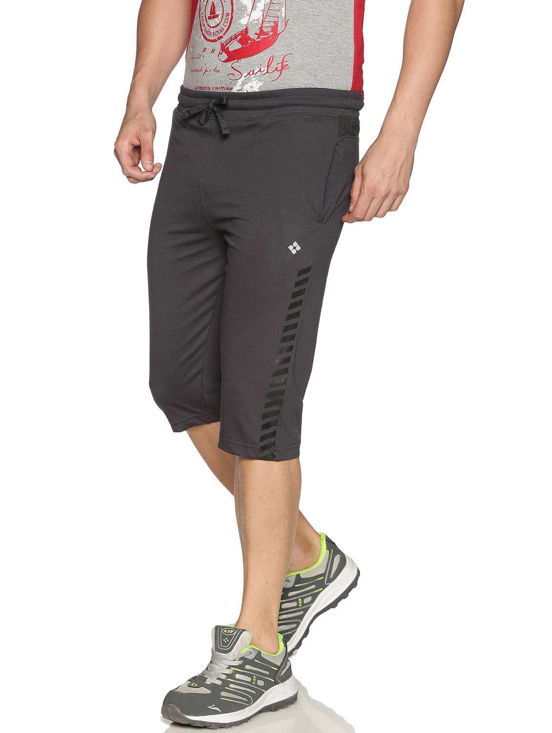 men mid rise solid three - fourth - 21596924 -  Standard Image - 1