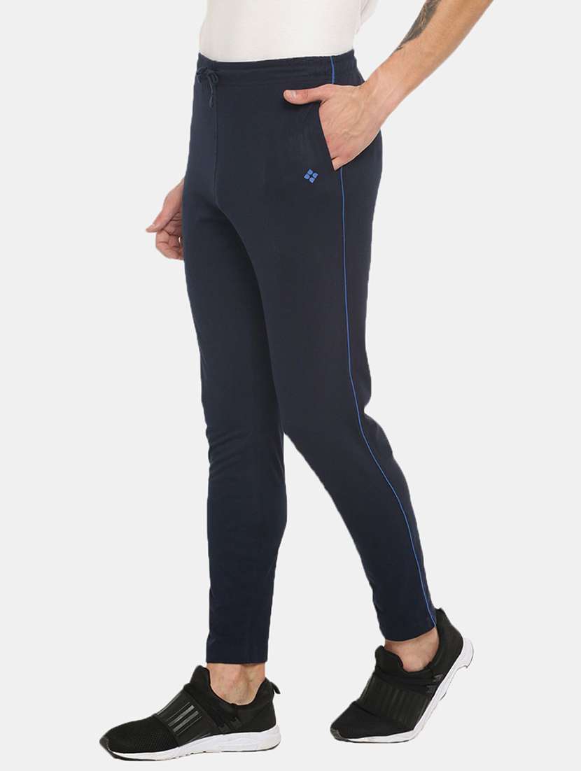 men solid regular fit full length track pant - 21596962 -  Standard Image - 1
