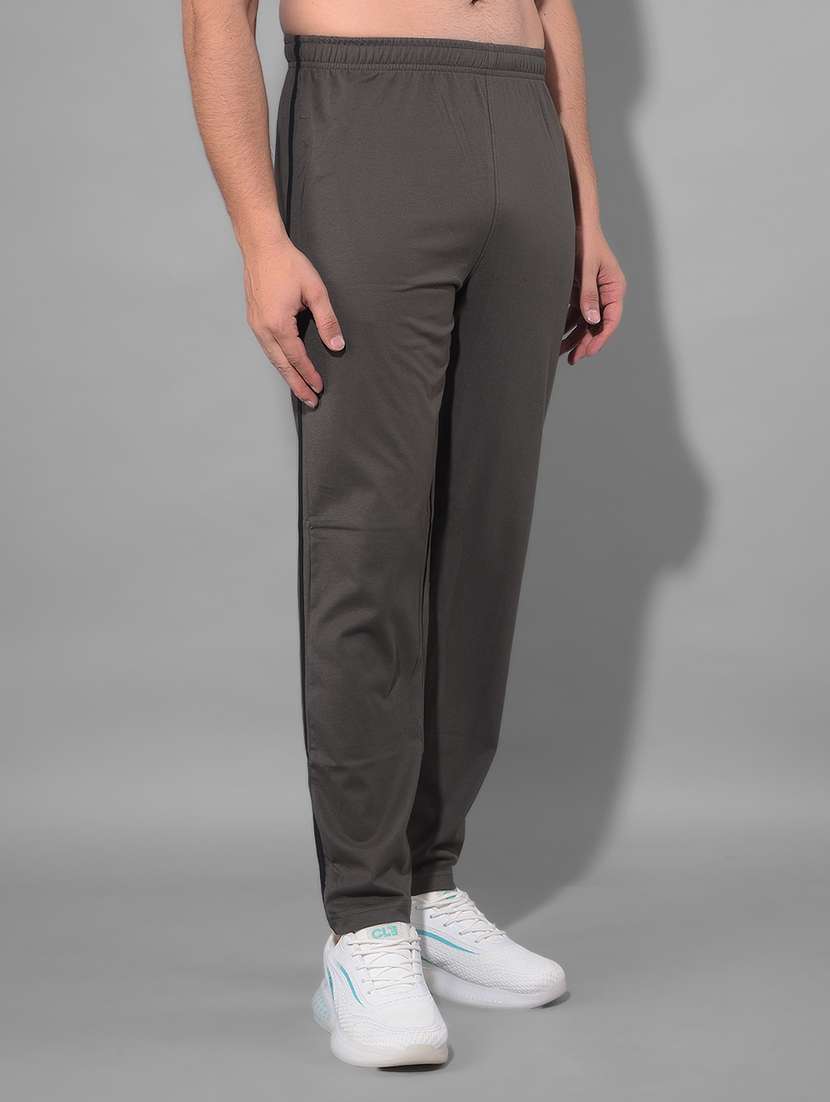 men solid regular fit full length track pant - 21597018 -  Standard Image - 1