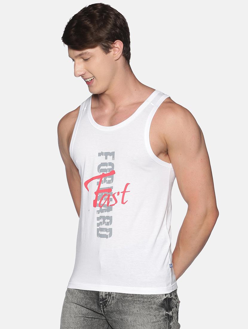 men front print cotton vest - 21597355 -  Standard Image - 1