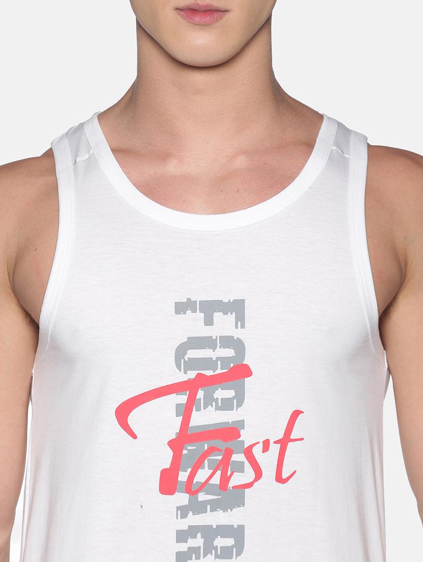 men front print cotton vest - 21597355 - Standard Image - 4