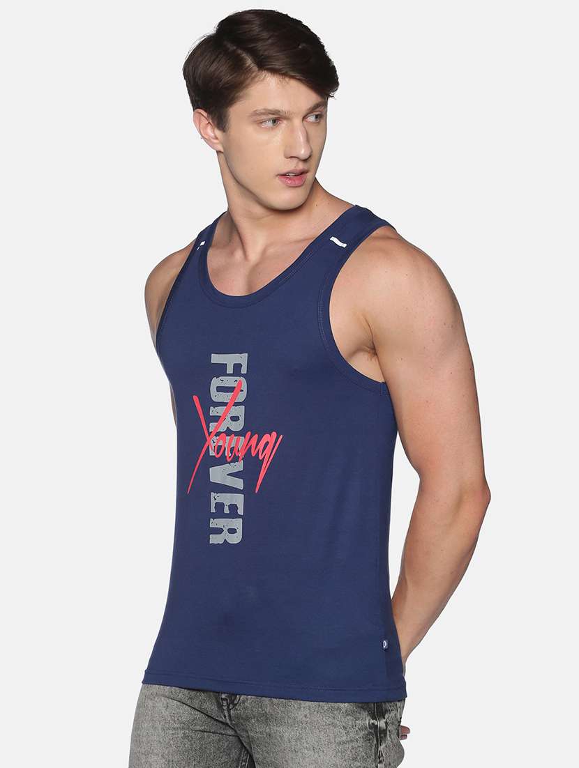 men round neck printed vest - 21597357 -  Standard Image - 1
