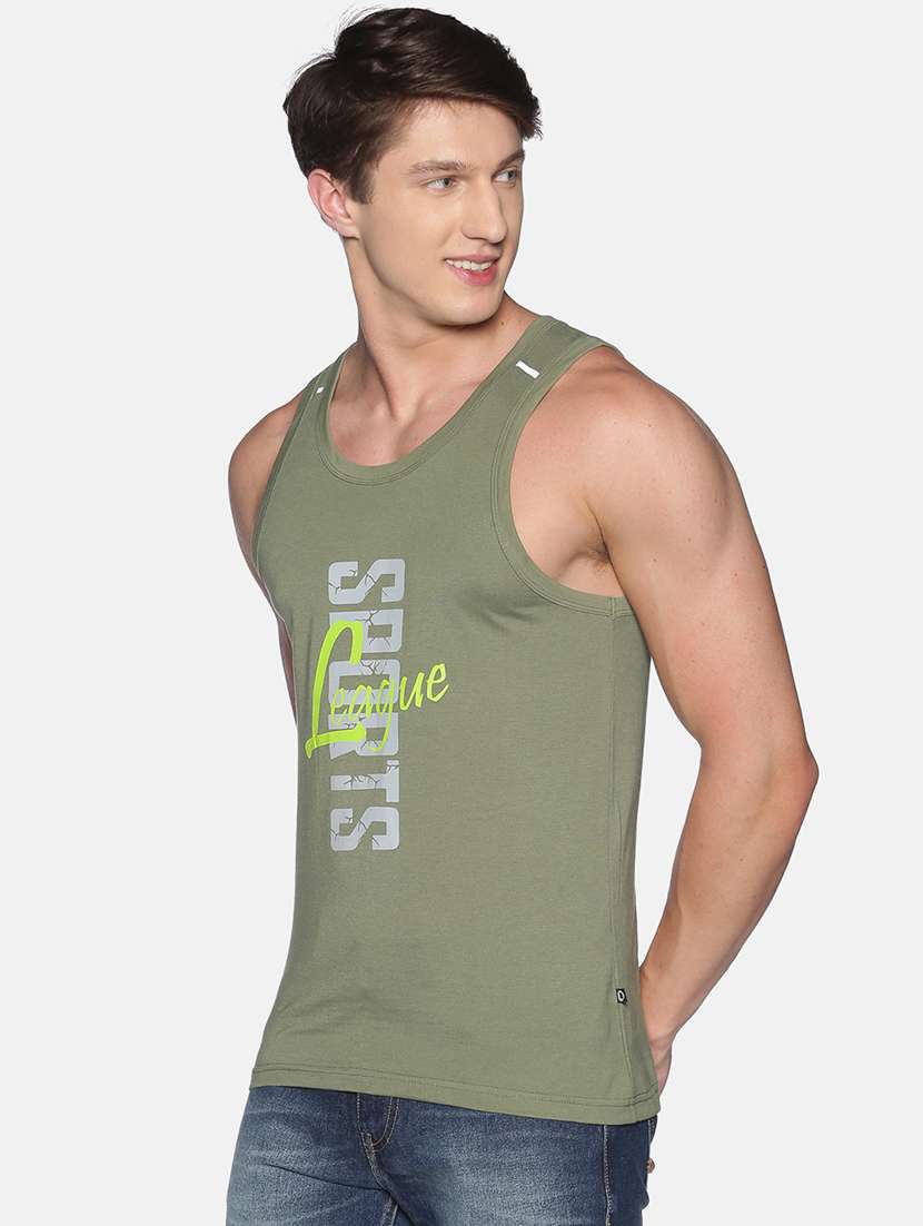 men front print cotton vest - 21597372 -  Standard Image - 1