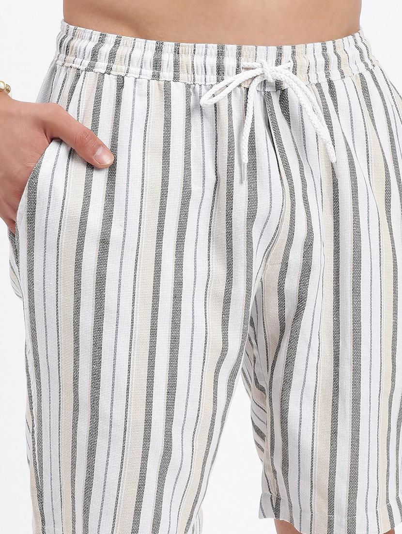 men striped cuban collar short sleeves co-ord set - 21597403 - Standard Image - 6
