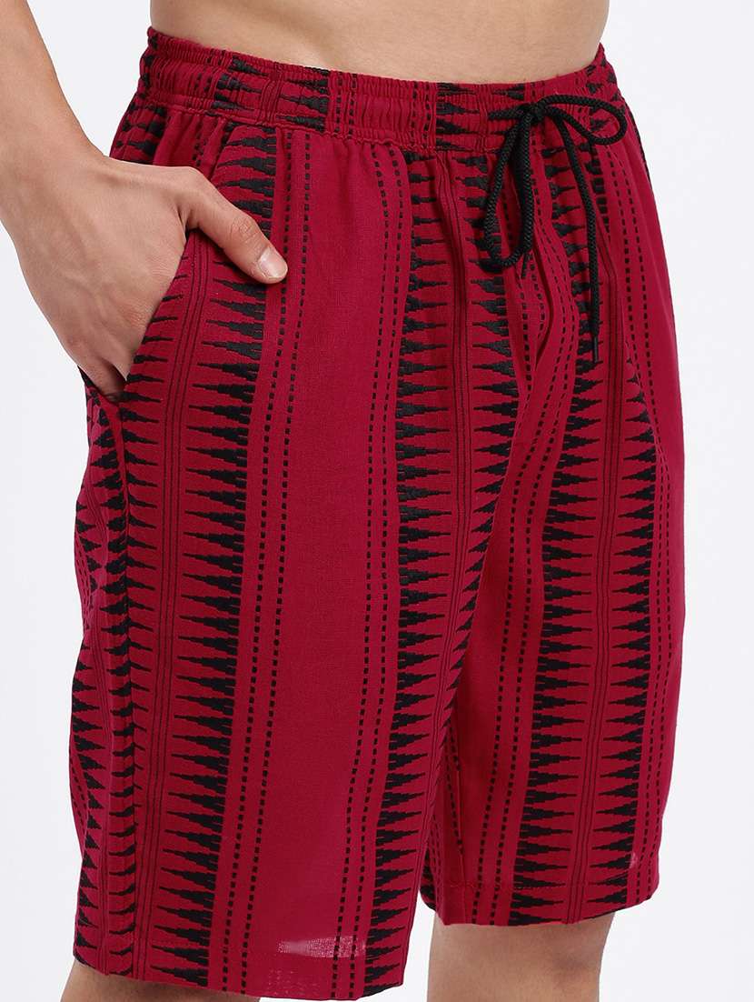 men geometrical cuban collar short sleeves co-ord set - 21597419 -  Standard Image - 6