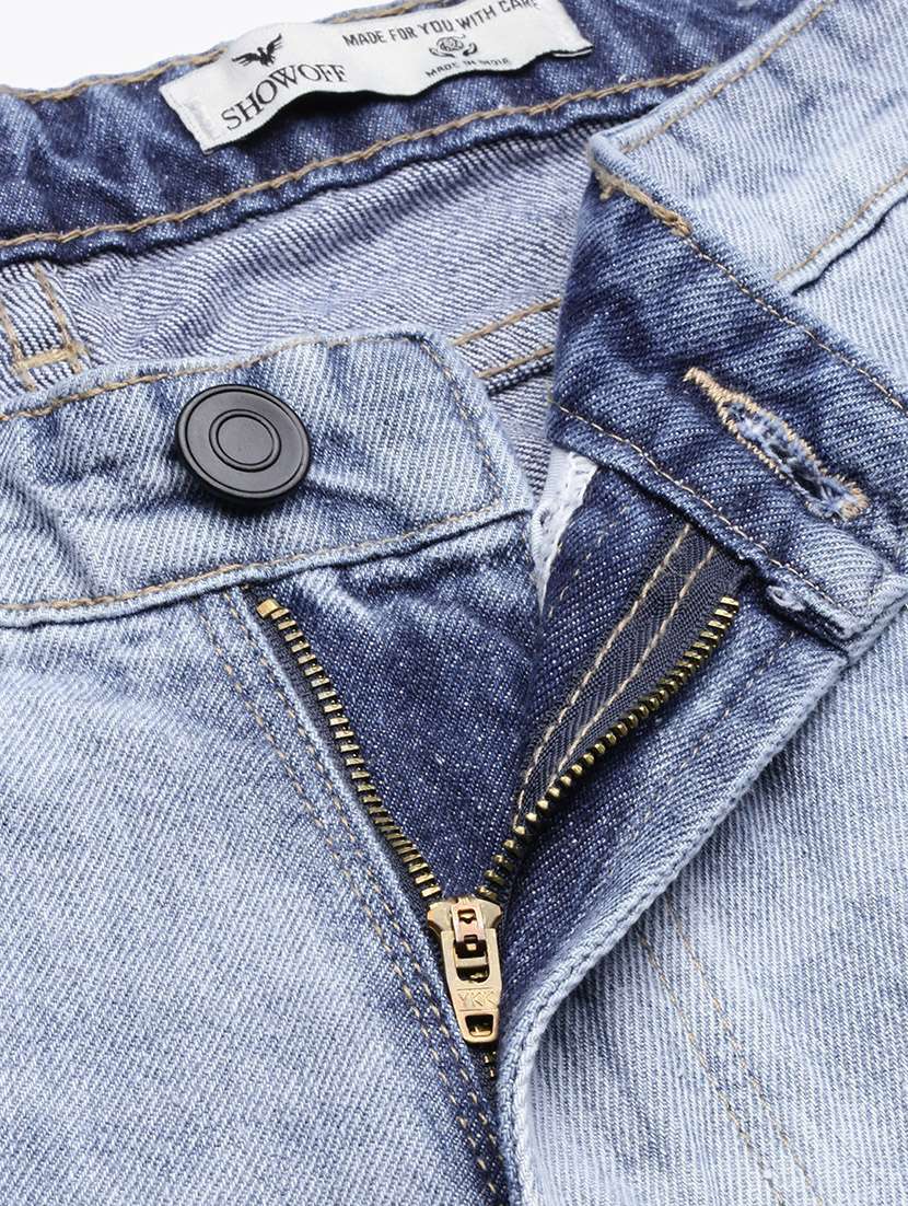 men light blue denim plain jeans - 21597420 -  Standard Image - 6